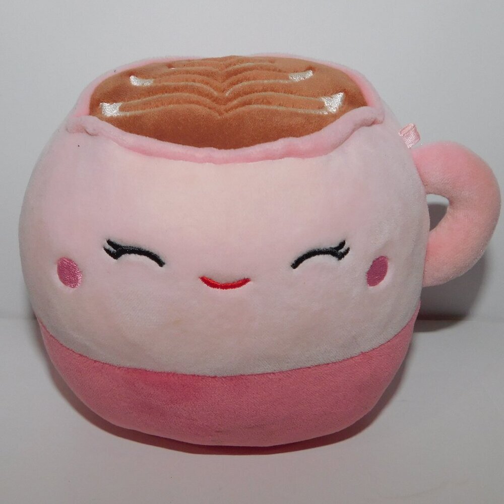 Squishmallows 5" Emery the Pink Latte with Closed eyes Plush Stuffed Toy claires